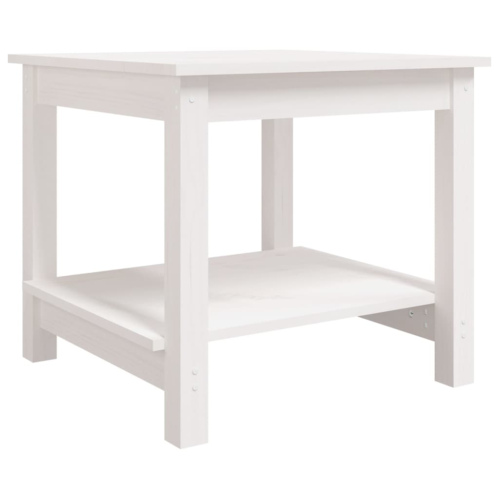 Mesa de centro 50x50x45 cm pinho maciço branco