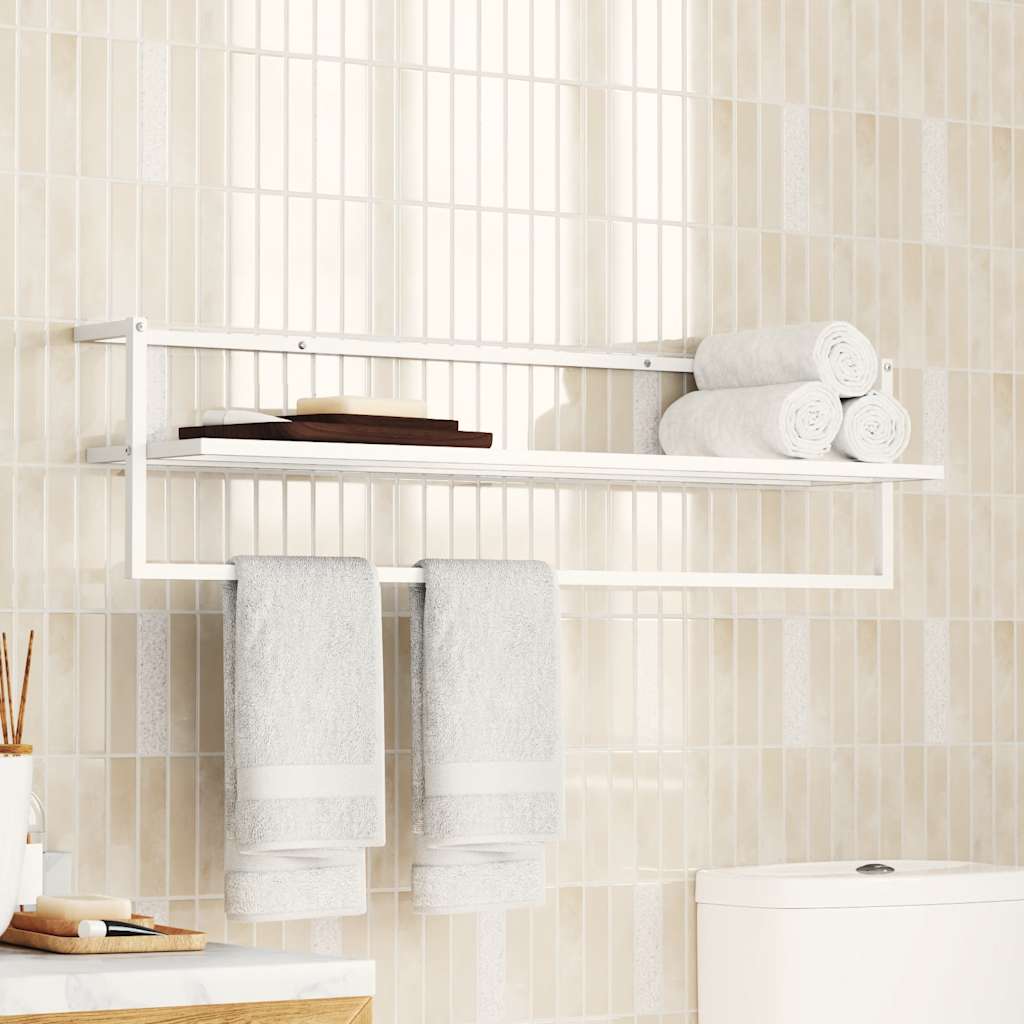 Toalheiro 95x25x22 cm ferro branco
