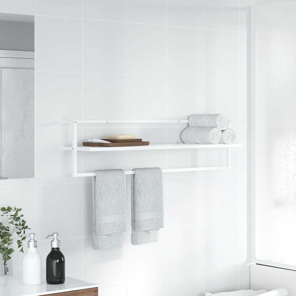 Toalheiro 95x25x22 cm ferro branco