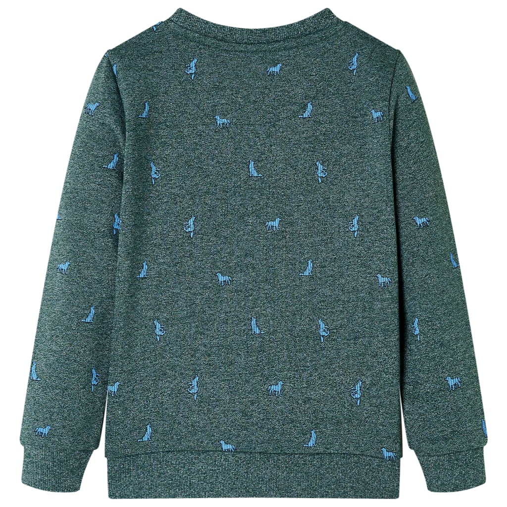 Sweatshirt para criança verde-escuro mesclado 104