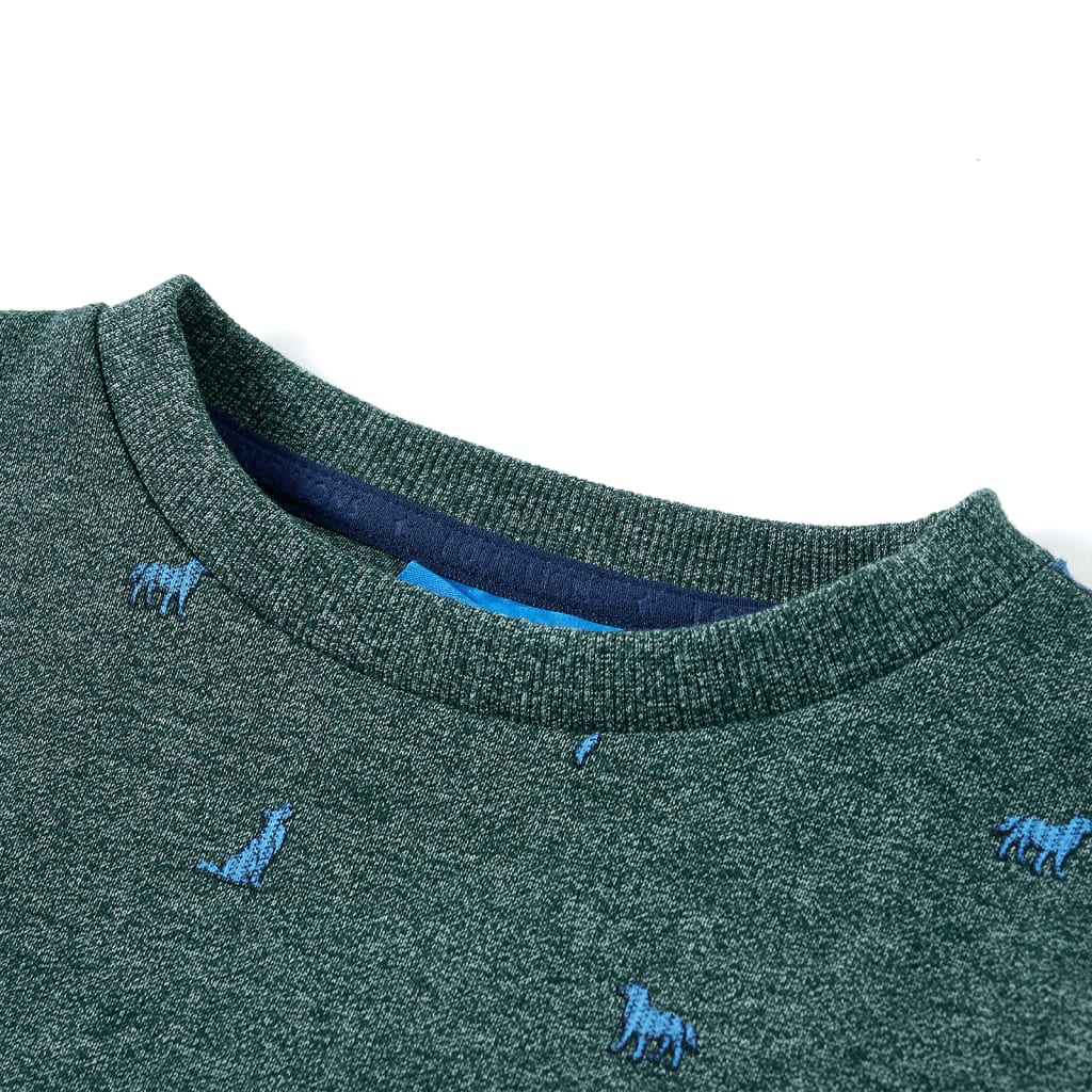 Sweatshirt para criança verde-escuro mesclado 104