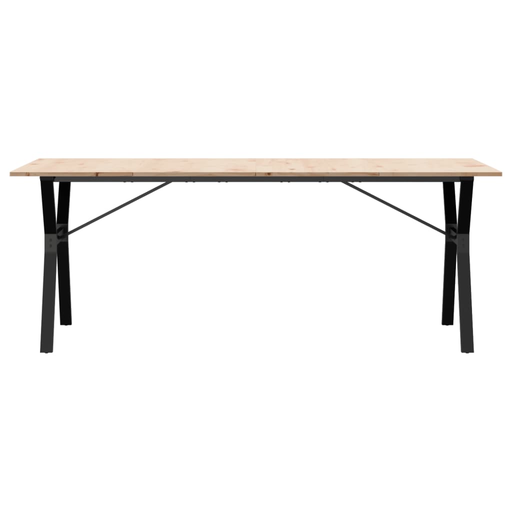 Mesa de jantar estrutura em y 200x100x75 cm pinho/aço