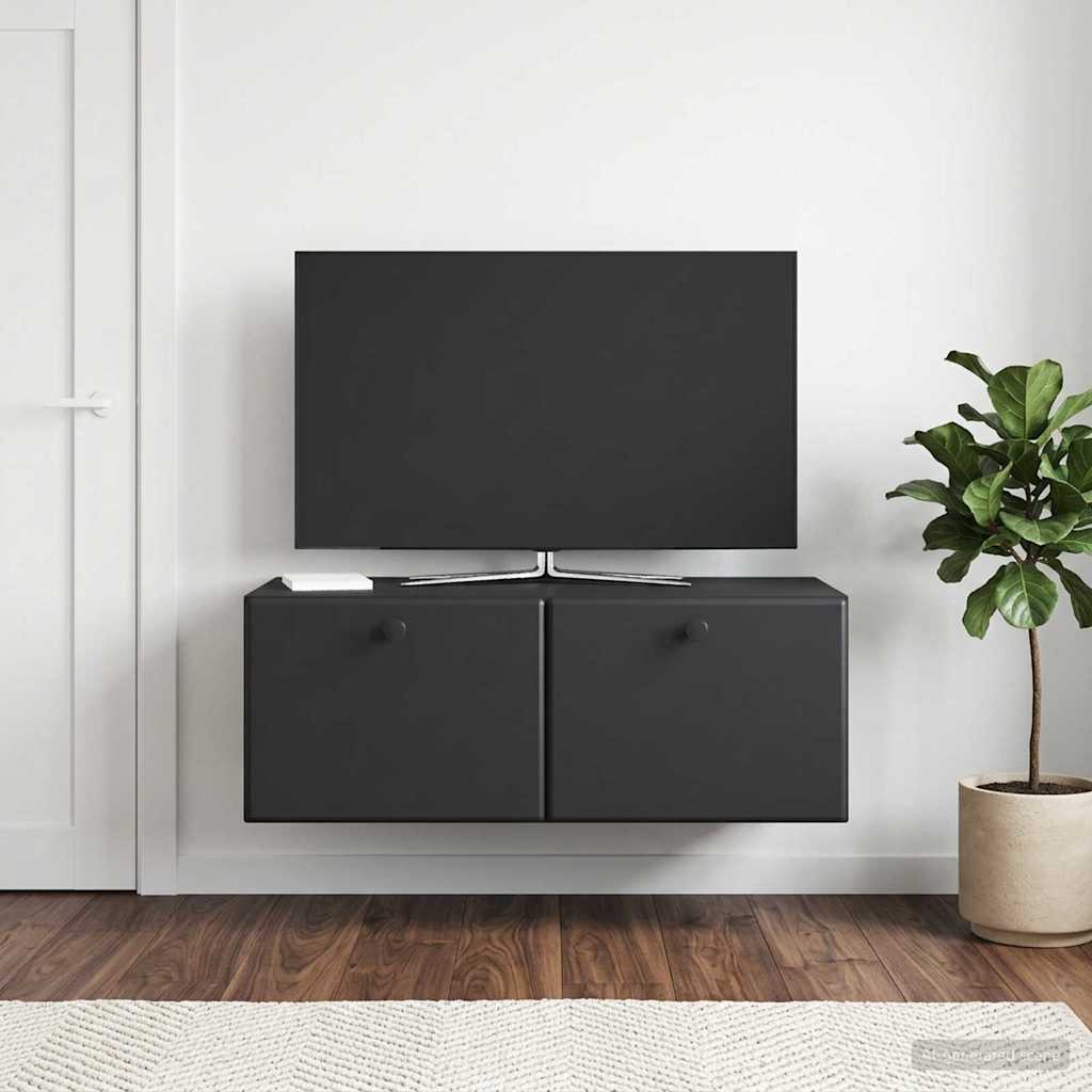 Gabinete de TV de parede 78,5 x 41 x 30 cm preto