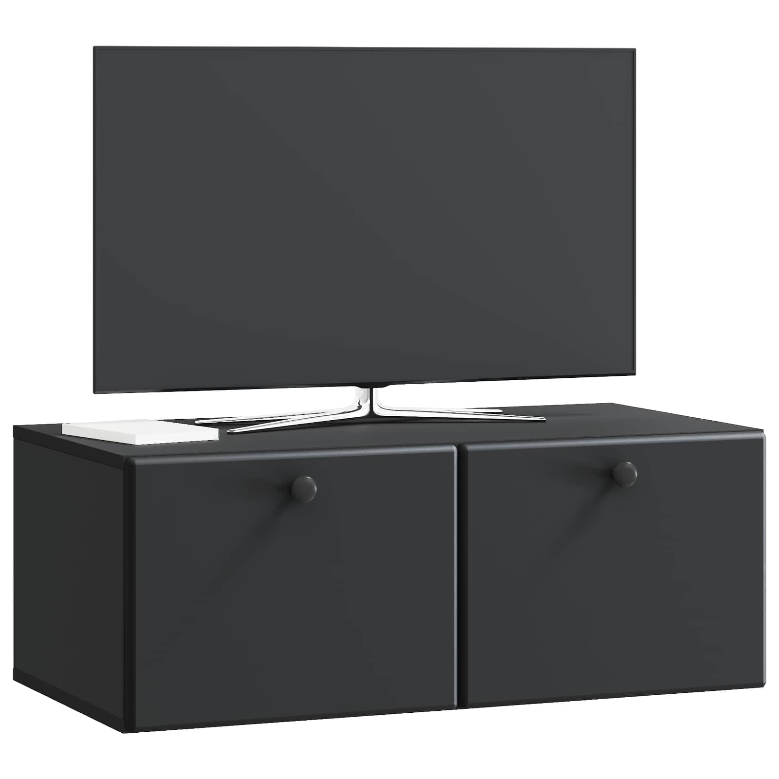 Gabinete de TV de parede 78,5 x 41 x 30 cm preto