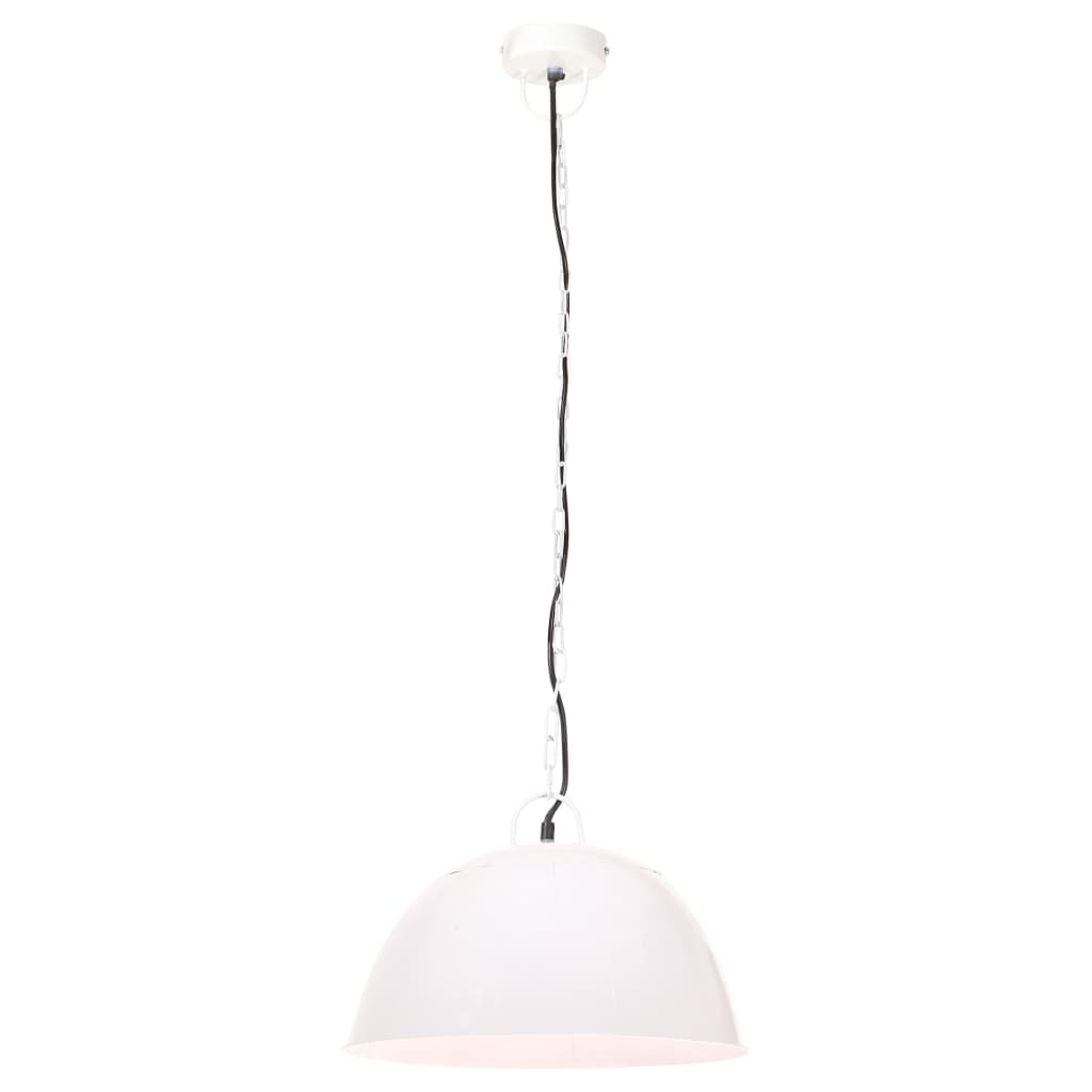 Candeeiro suspenso vintage indust. redondo 25 w 41 cm e27 branco