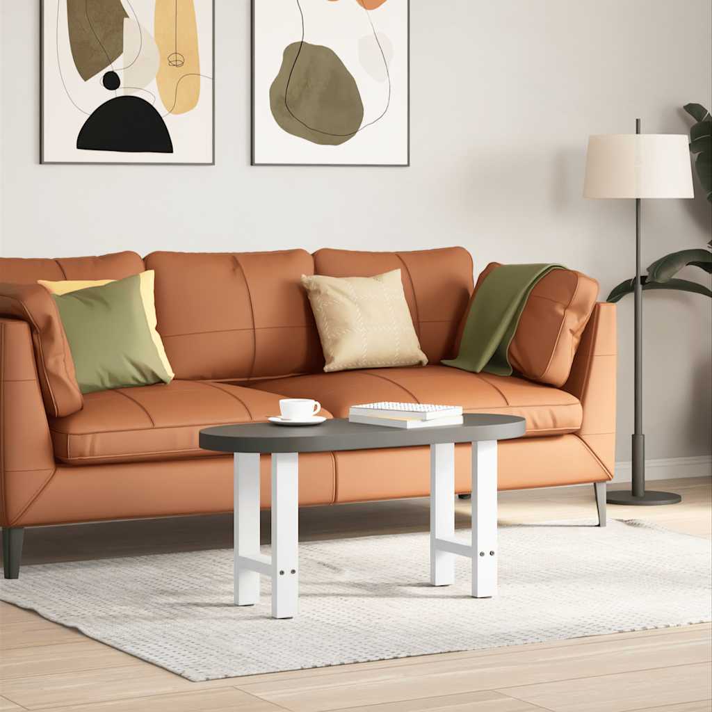Pés para mesa de centro , brancos, 2 peças, 38x(42-43) cm, aço