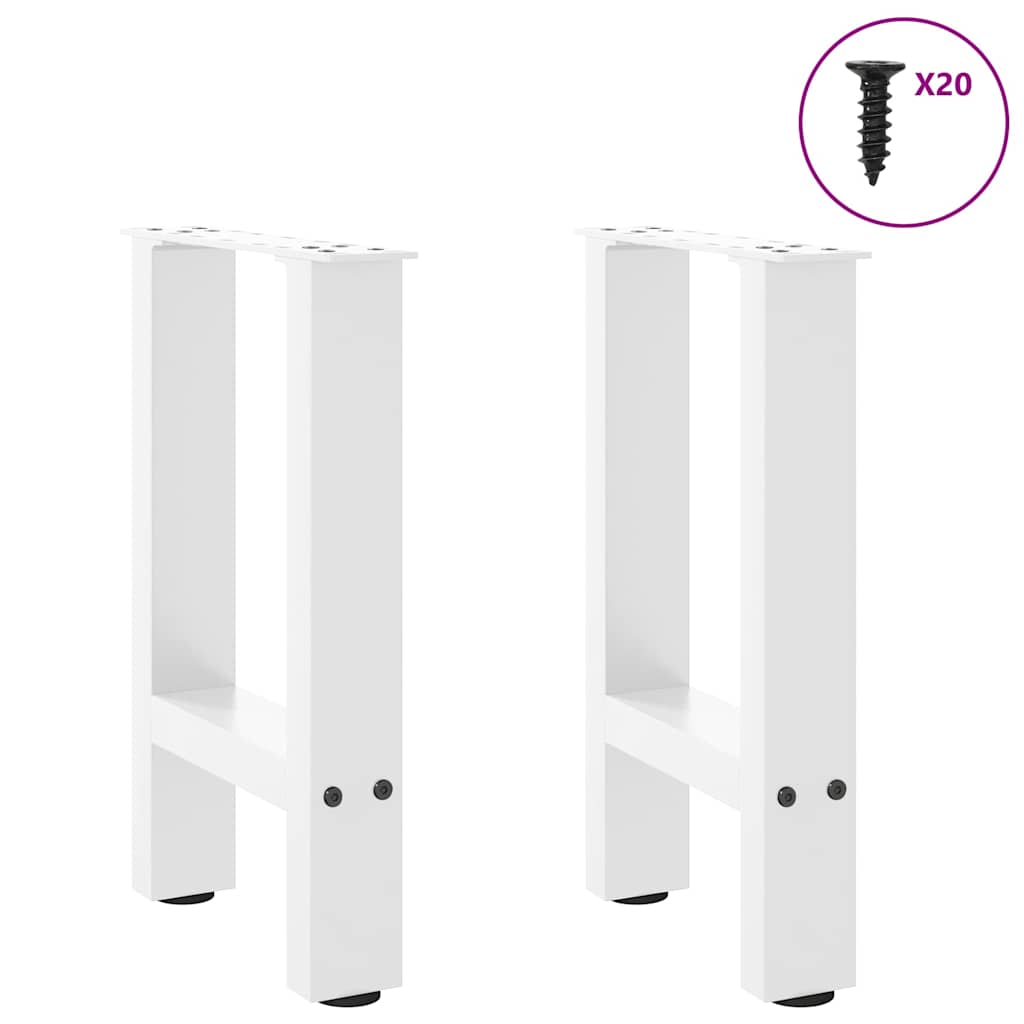 Pés para mesa de centro , brancos, 2 peças, 38x(42-43) cm, aço