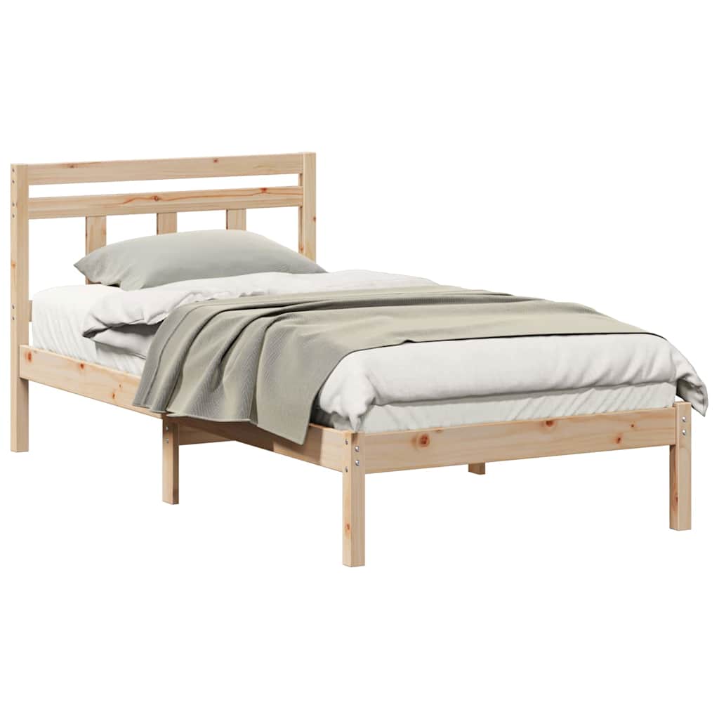 Estrutura da cama castanho 90 x 190 cm