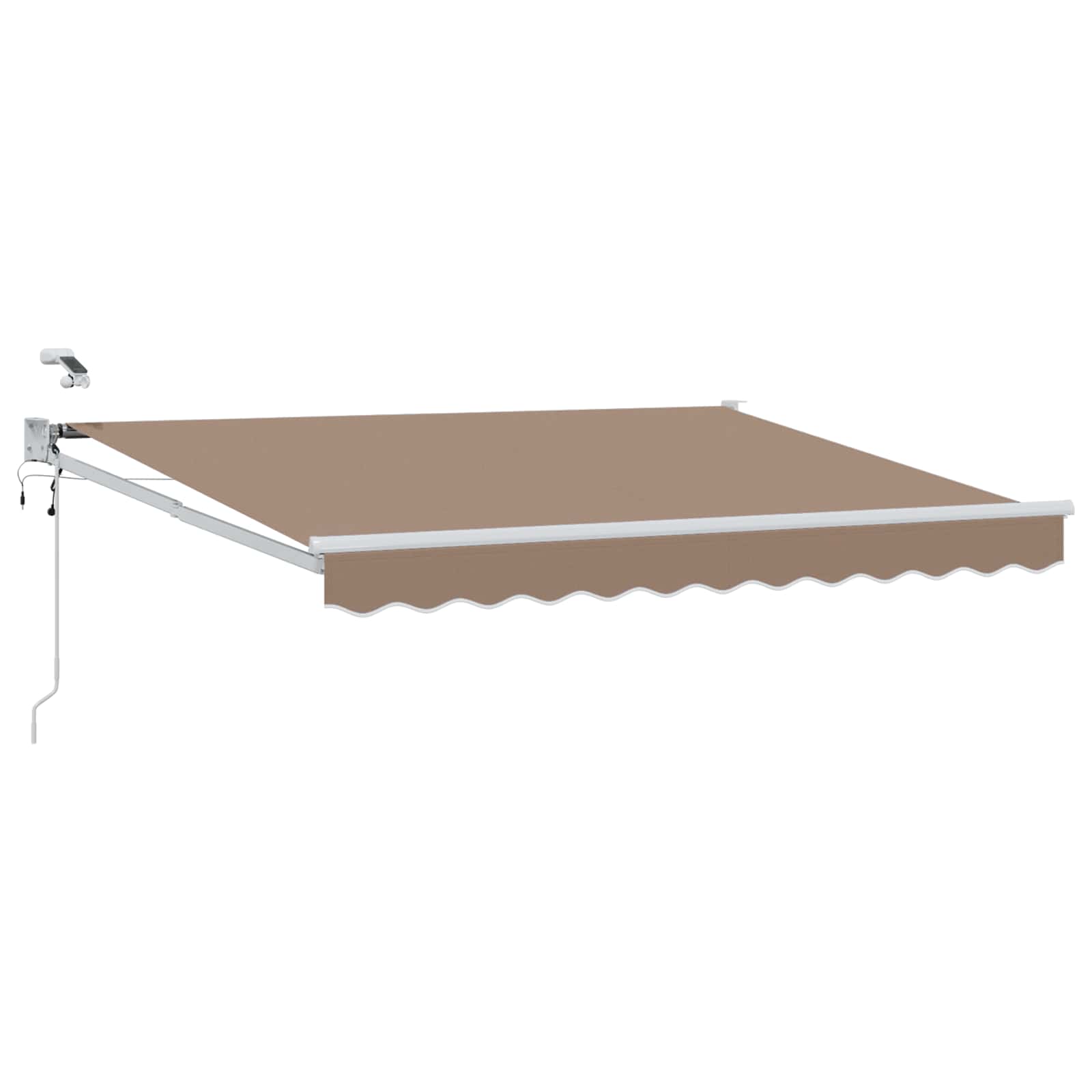Toldo retrátil elétrico cinzento-acastanhado