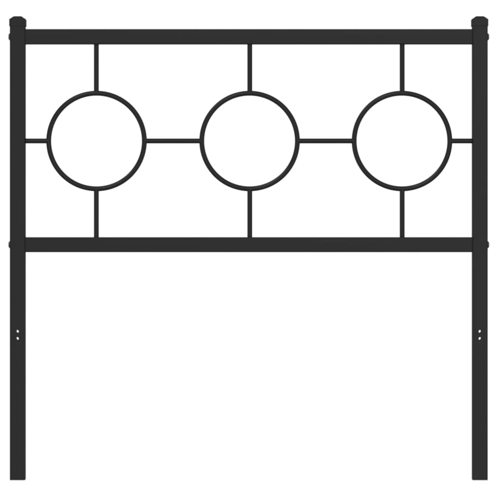 Cabeceira de substituição 90 cm metal preto