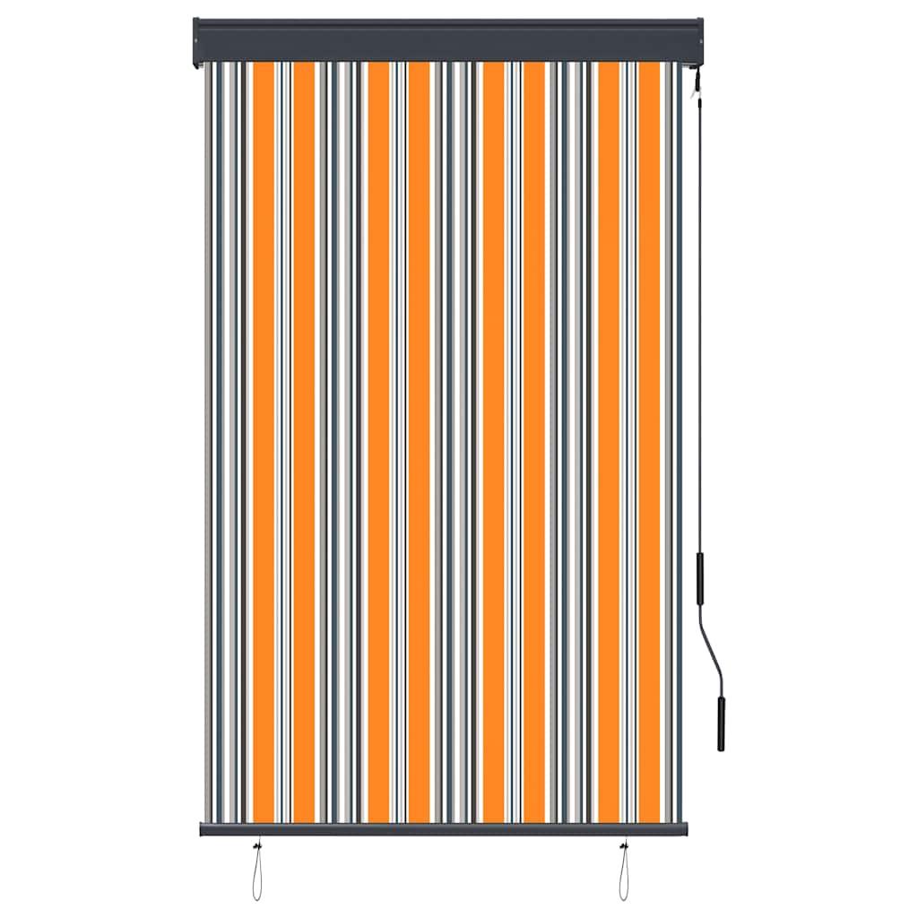 Estore de rolo para exterior 100x250 cm amarelo e azul