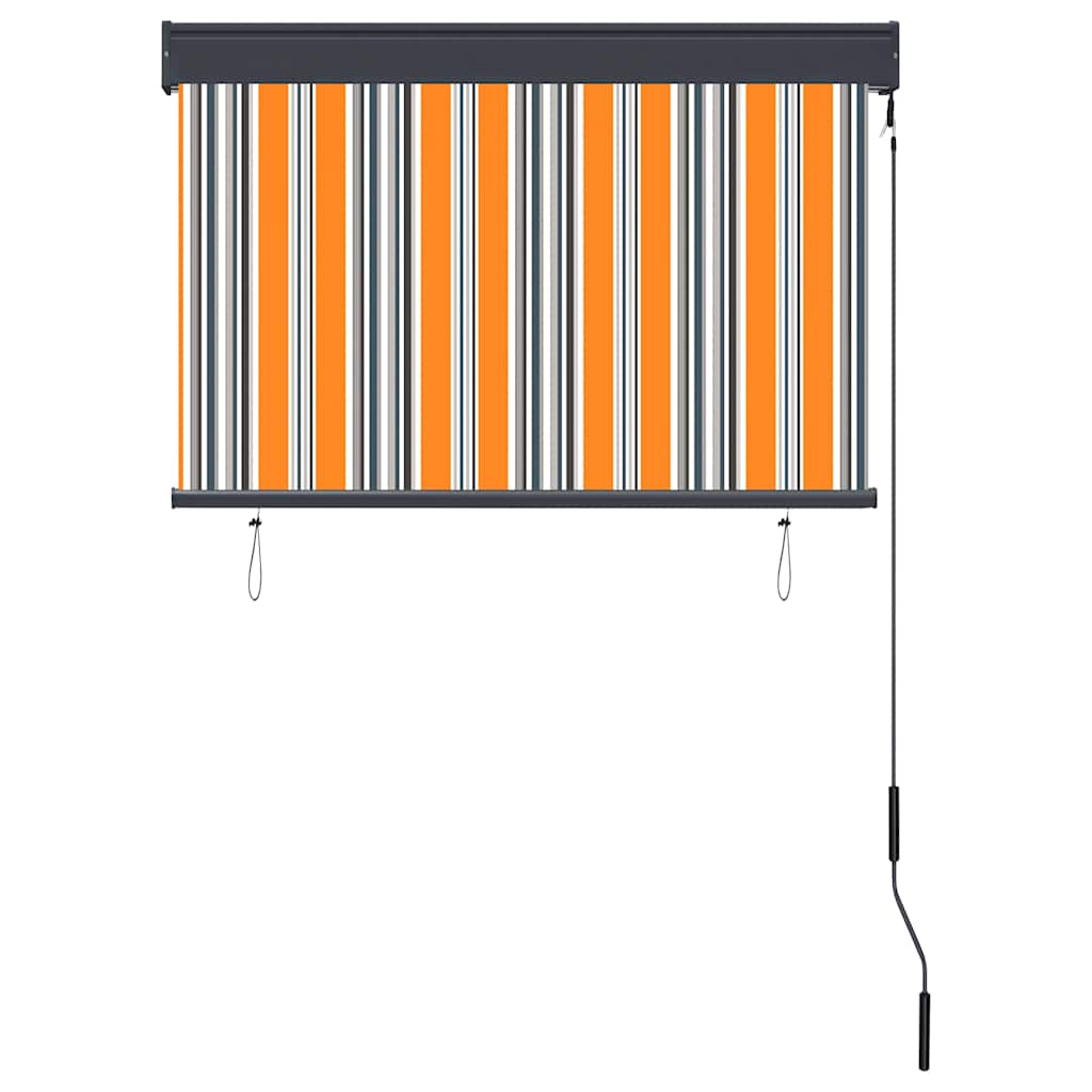 Estore de rolo para exterior 100x250 cm amarelo e azul