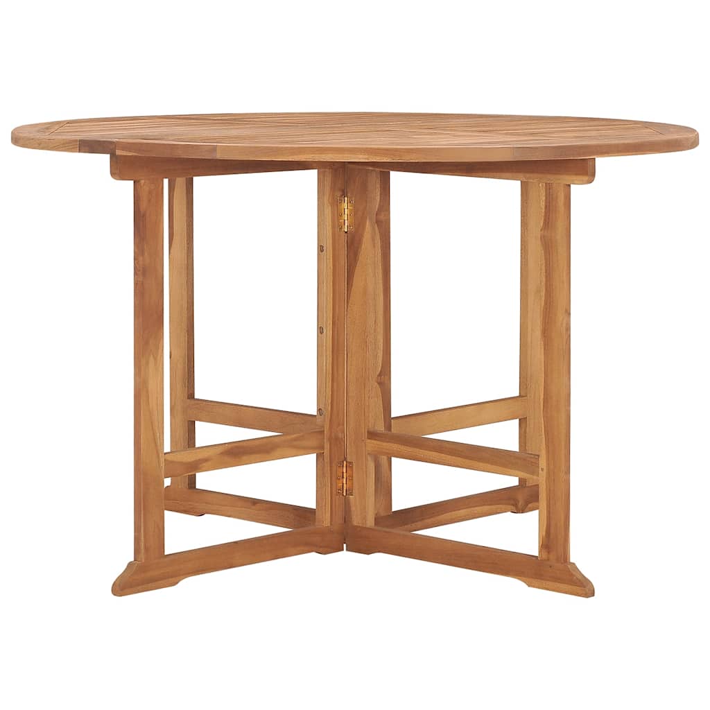 5 Pcs conjunto jantar dobrável p/ exterior madeira teca maciça