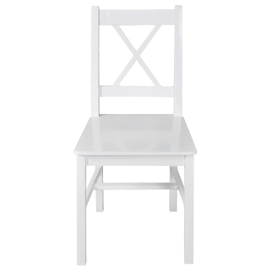 Cadeiras de jantar 4 pcs madeira de pinho branco