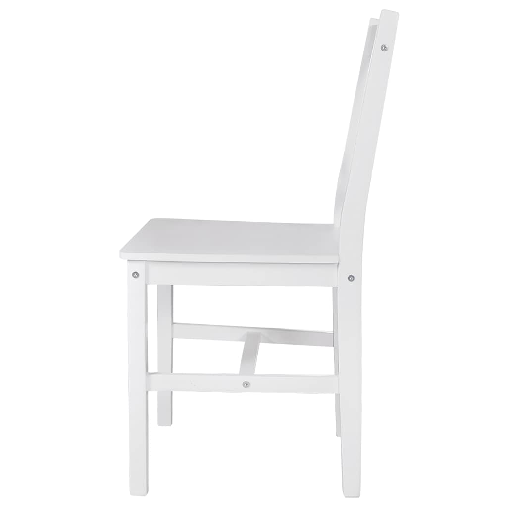 Cadeiras de jantar 4 pcs madeira de pinho branco