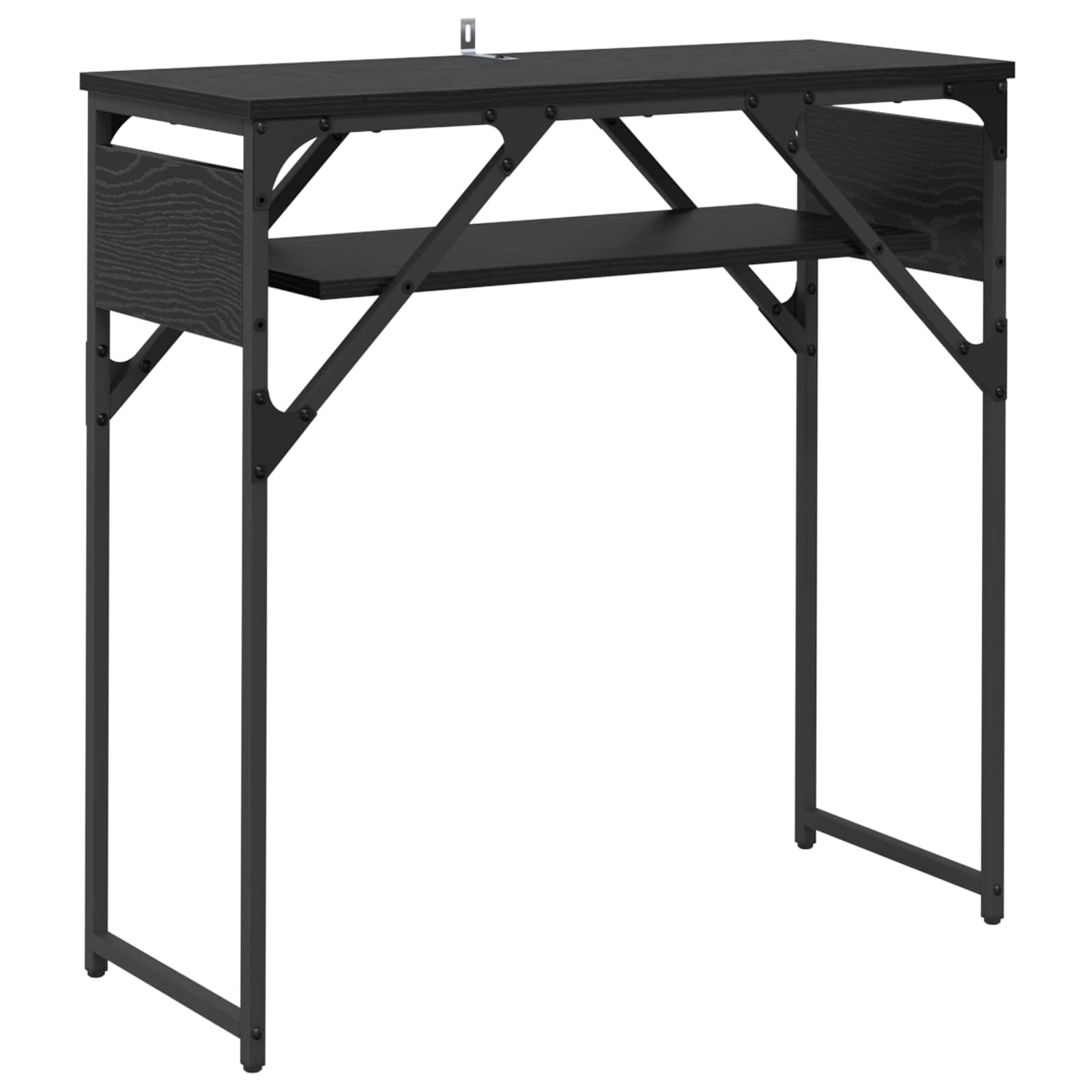 Mesadeconsola carvalho preto derivados de madeira 75x30x75cm