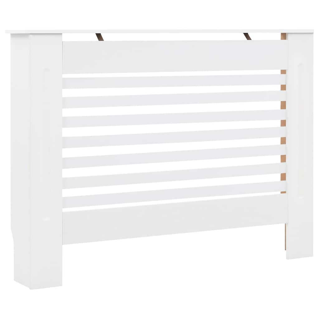 Cobertura de radiador 112x19x81,5 cm MDF branco
