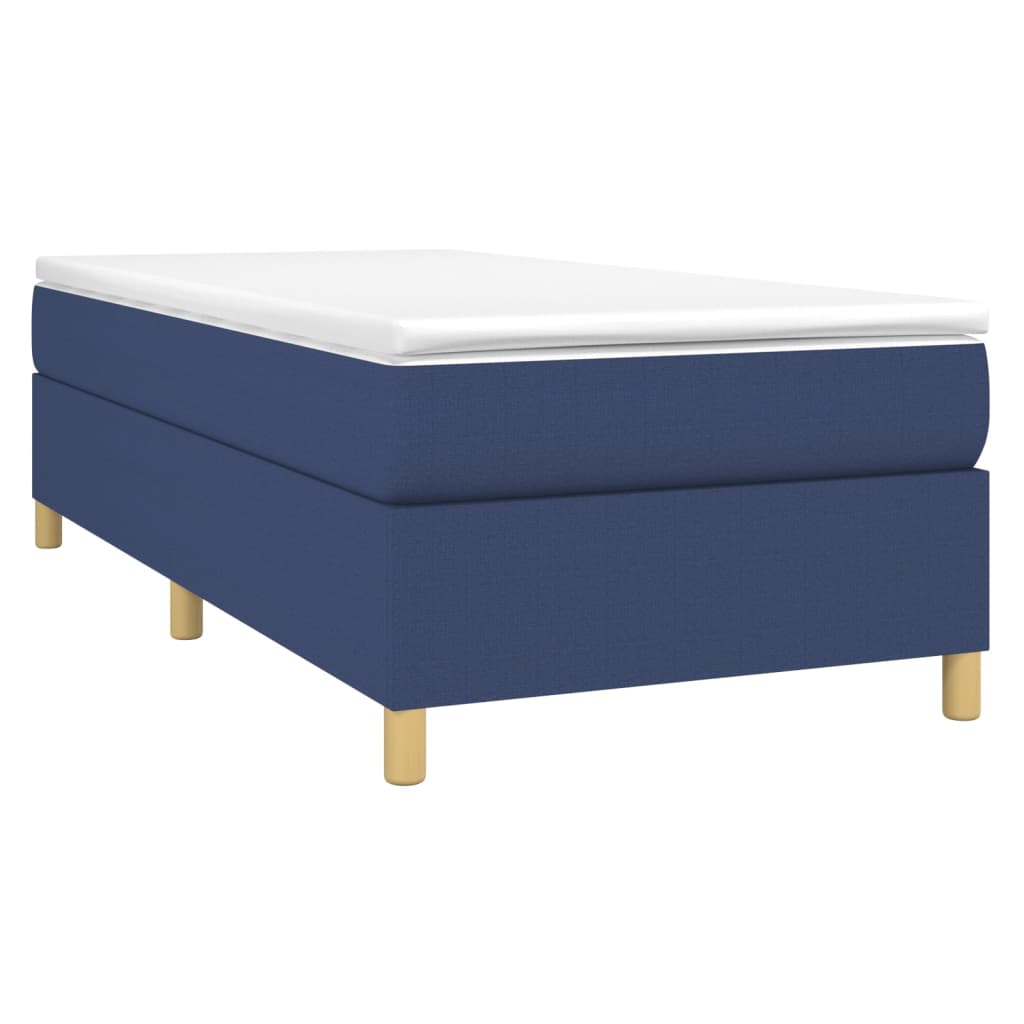 Estrutura de cama com molas 80x200 cm azul