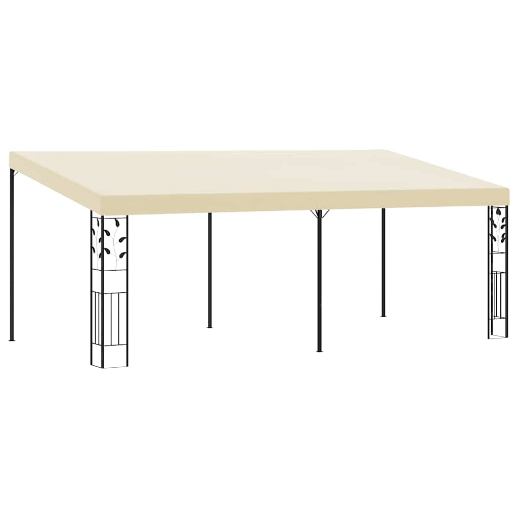 Gazebo de parede 6x3x2,5 m creme