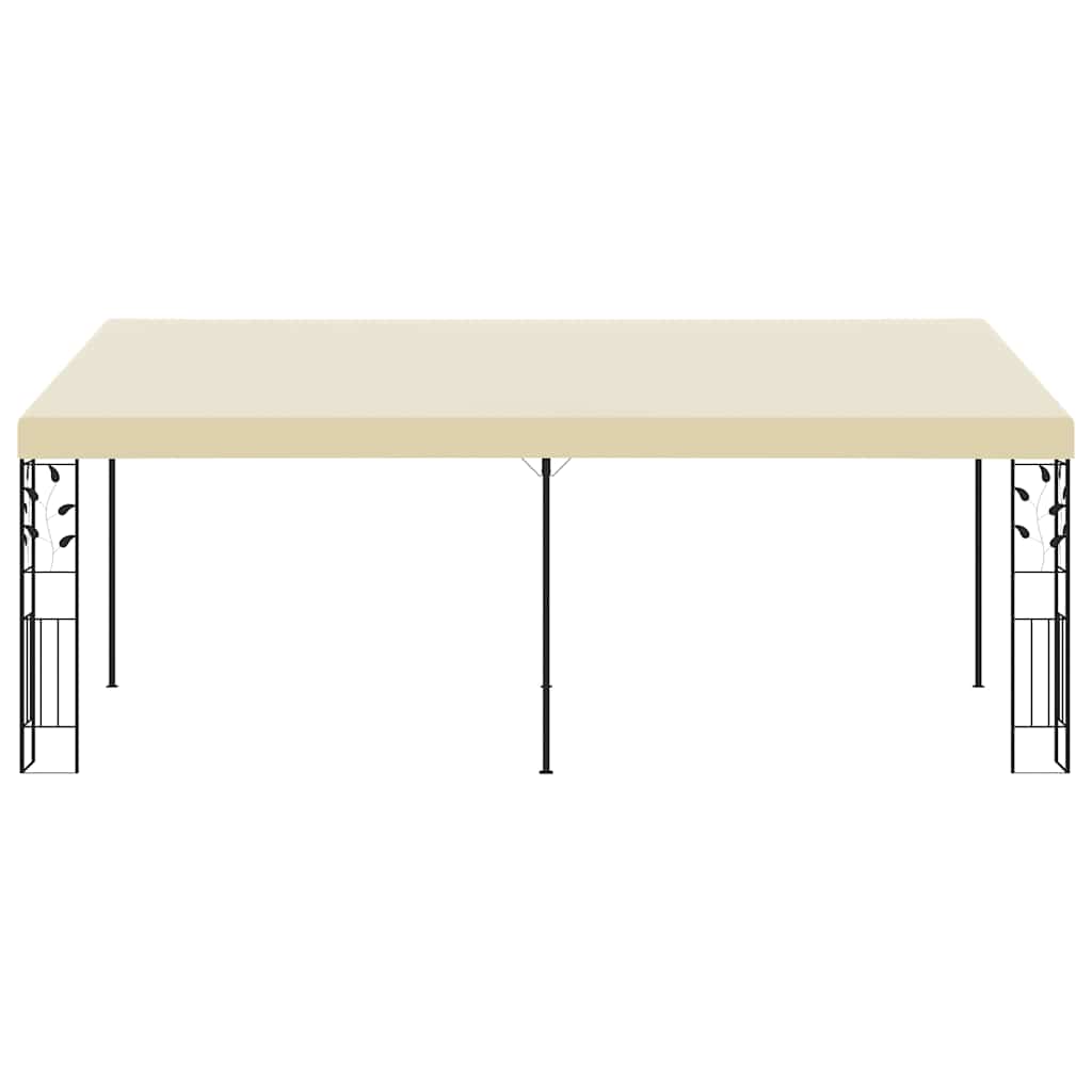 Gazebo de parede 6x3x2,5 m creme