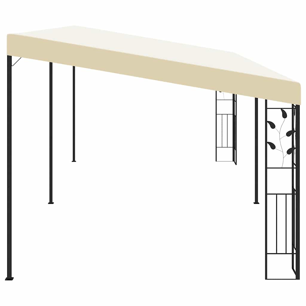 Gazebo de parede 6x3x2,5 m creme