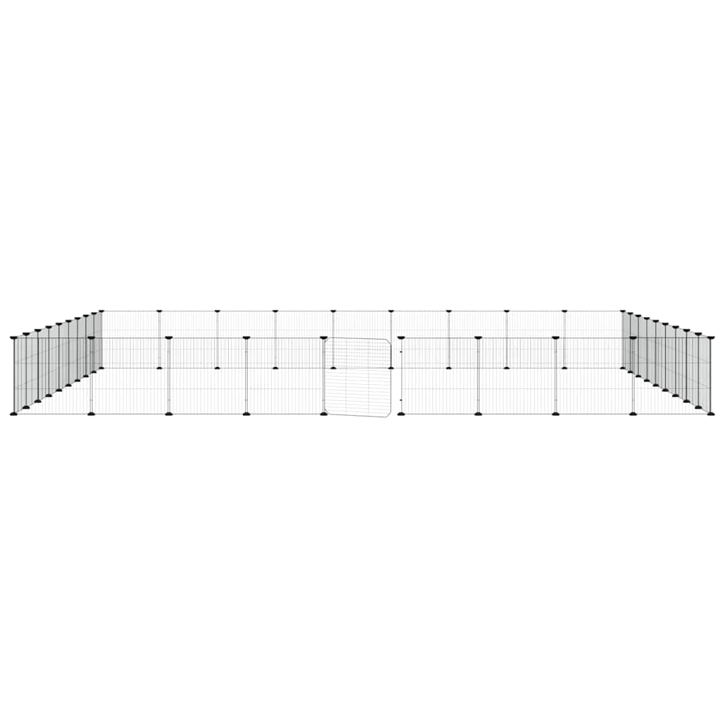 Gaiola p/ animais de 36 painéis c/ porta 35x35 cm aço preto
