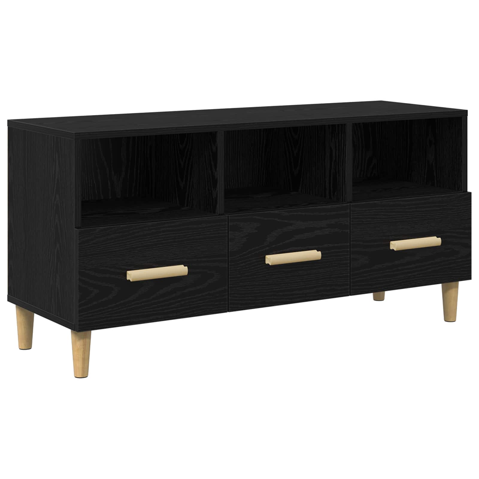 Gabinete para TV 102 x 36 x 50 cm carvalho preto