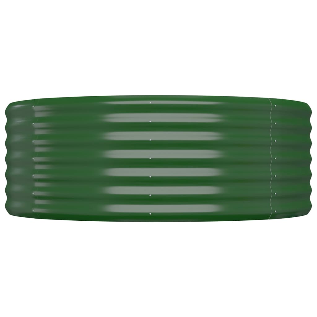 Canteiro elevado jardim 507x100x36 cm aço galvanizado verde