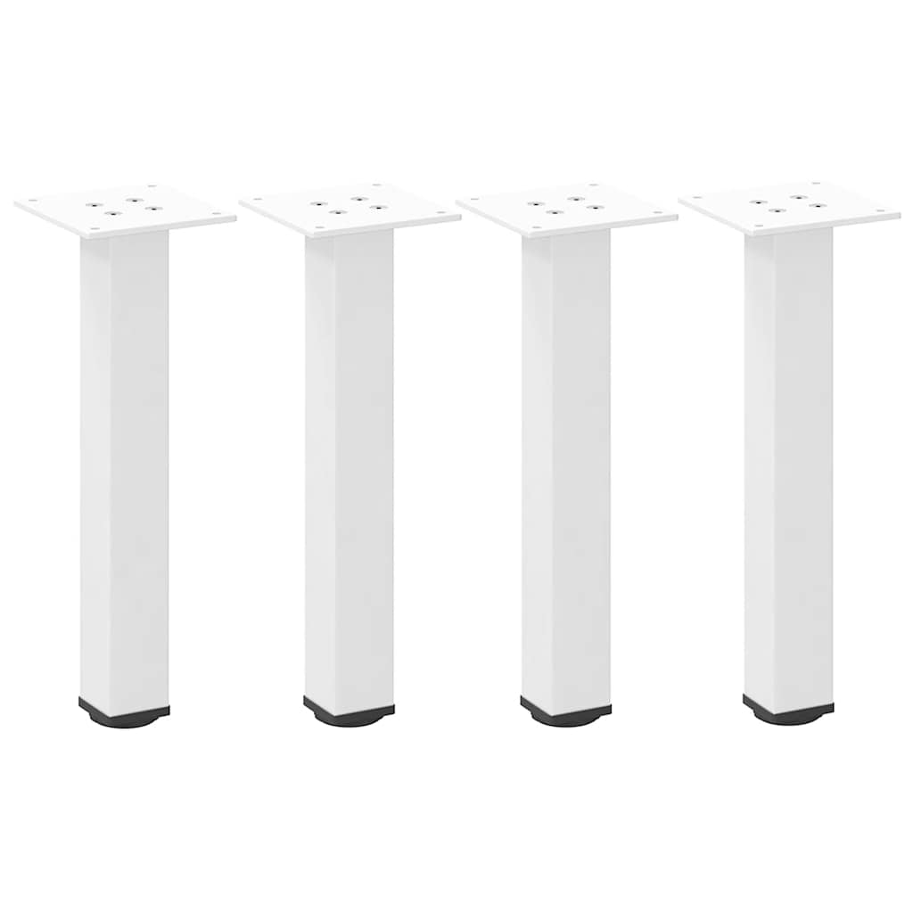 Pés para mesa de centro 4 peças, branco, 30-32 cm, aço