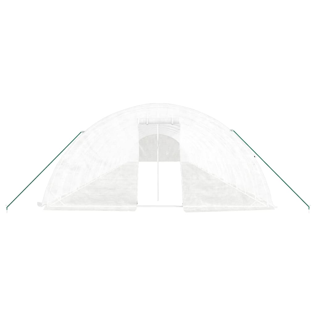 Estufa com estrutura de aço 100 m² 20x5x2,3 m branco