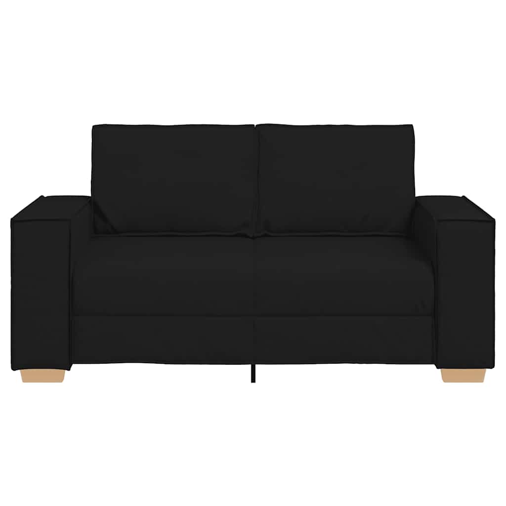 Sofá de 2 lugares preto 160x78x84 cm tecido