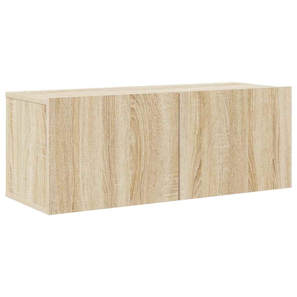 6Pcs conjunto de móveis de TV derivados madeira carvalho sonoma