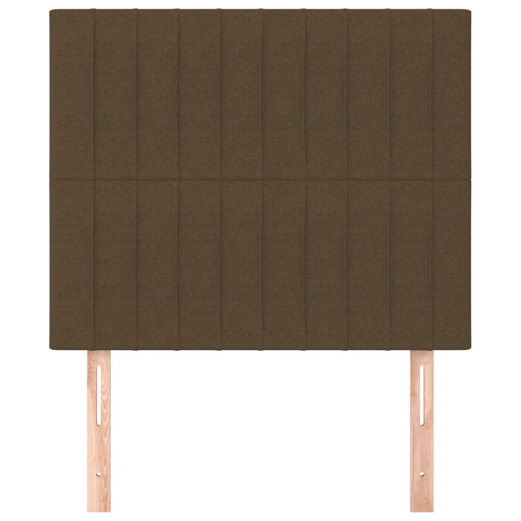 Cabeceira castanho escuro 100x5x118/128 cm tecido