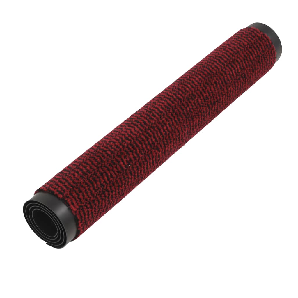 Tapete controlo de pó retangular tufado 60x90 cm vermelho