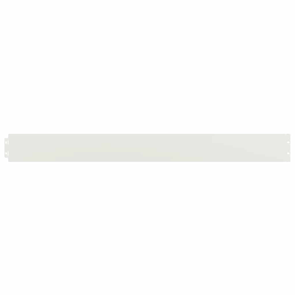 Orlas de relva 10 pcs branco 10x103 cm aço laminado a frio
