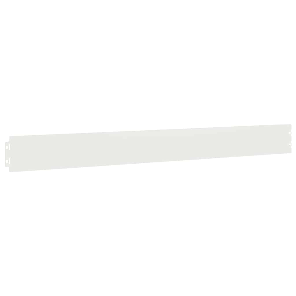 Orlas de relva 10 pcs branco 10x103 cm aço laminado a frio