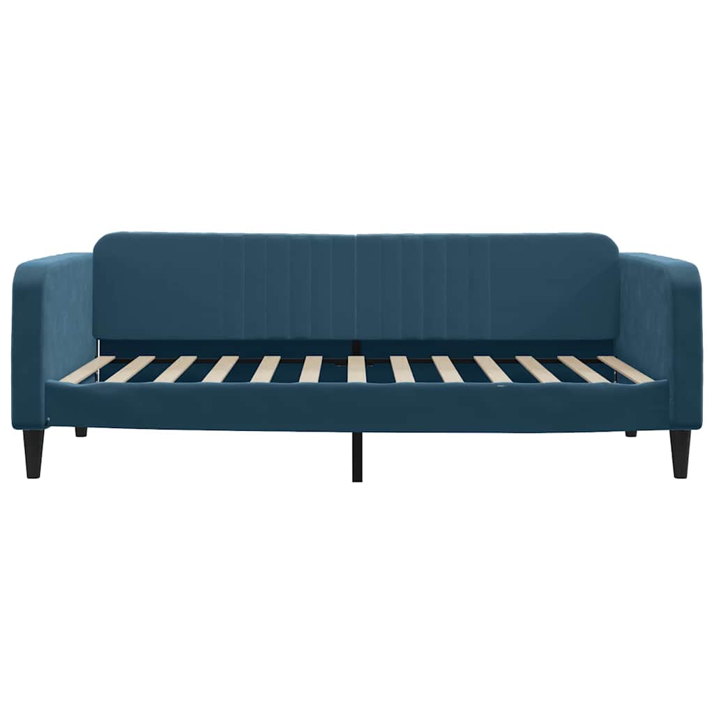 Sofá-cama 100x200 cm veludo azul