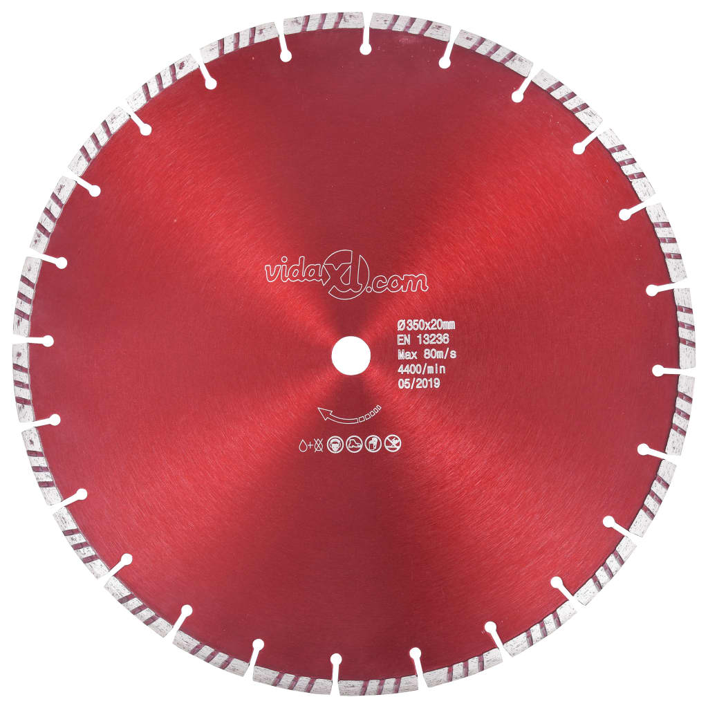 Disco de corte de diamante com aço turbo 350 mm