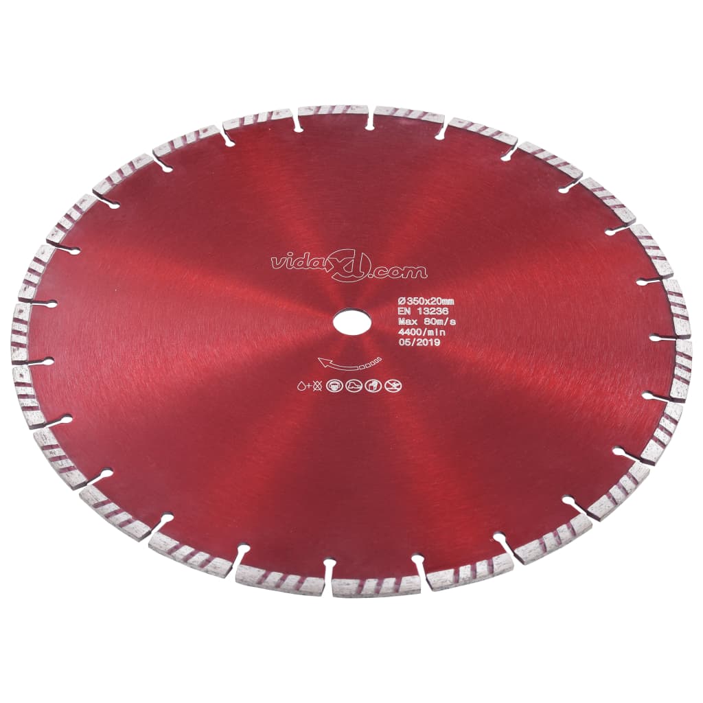 Disco de corte de diamante com aço turbo 350 mm