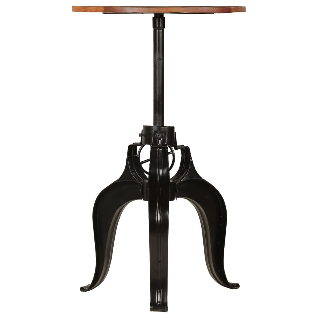 Mesa de bar em madeira recuperada maciça 60x(76-110) cm