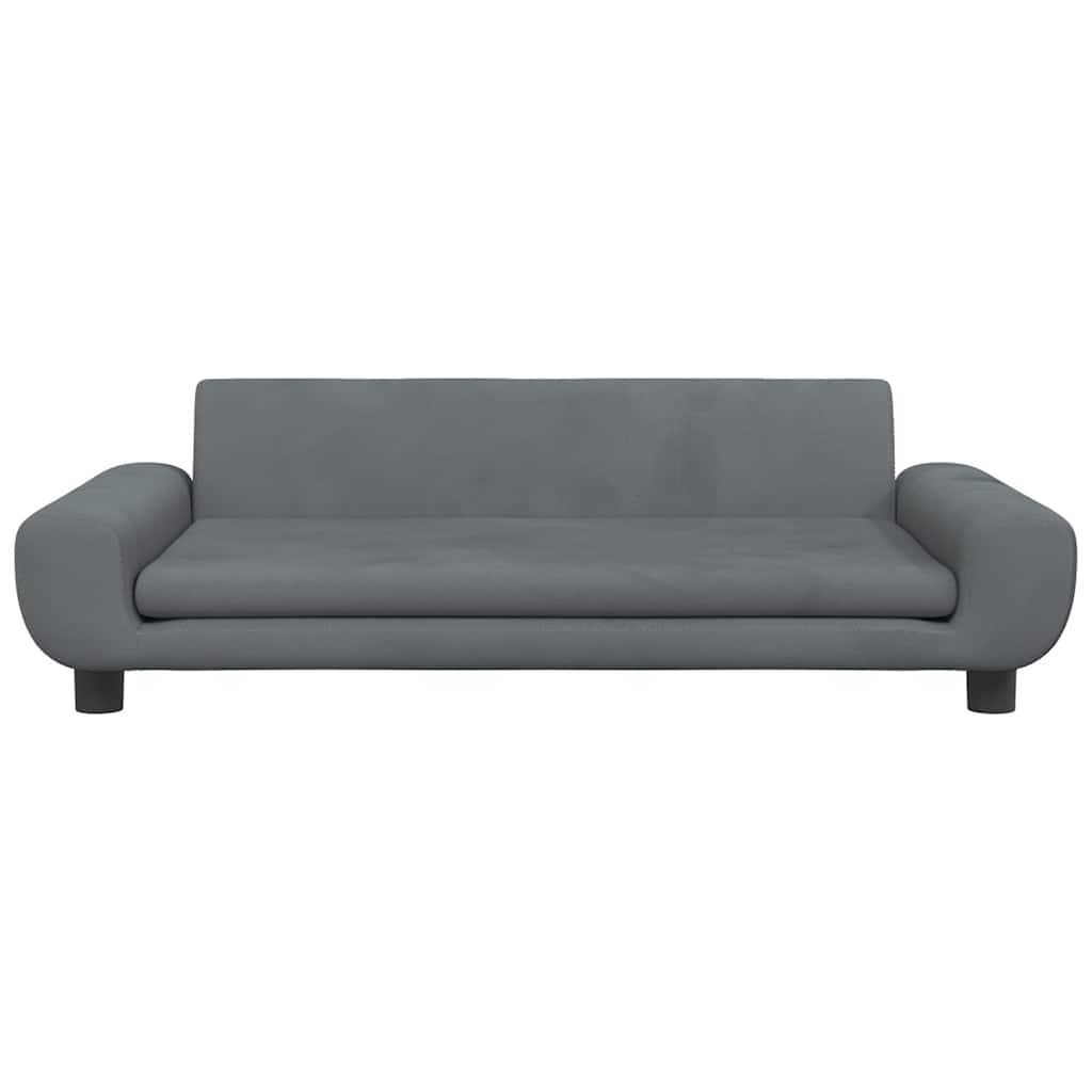 Cama para cães 100x54x33 cm veludo cinzento-escuro
