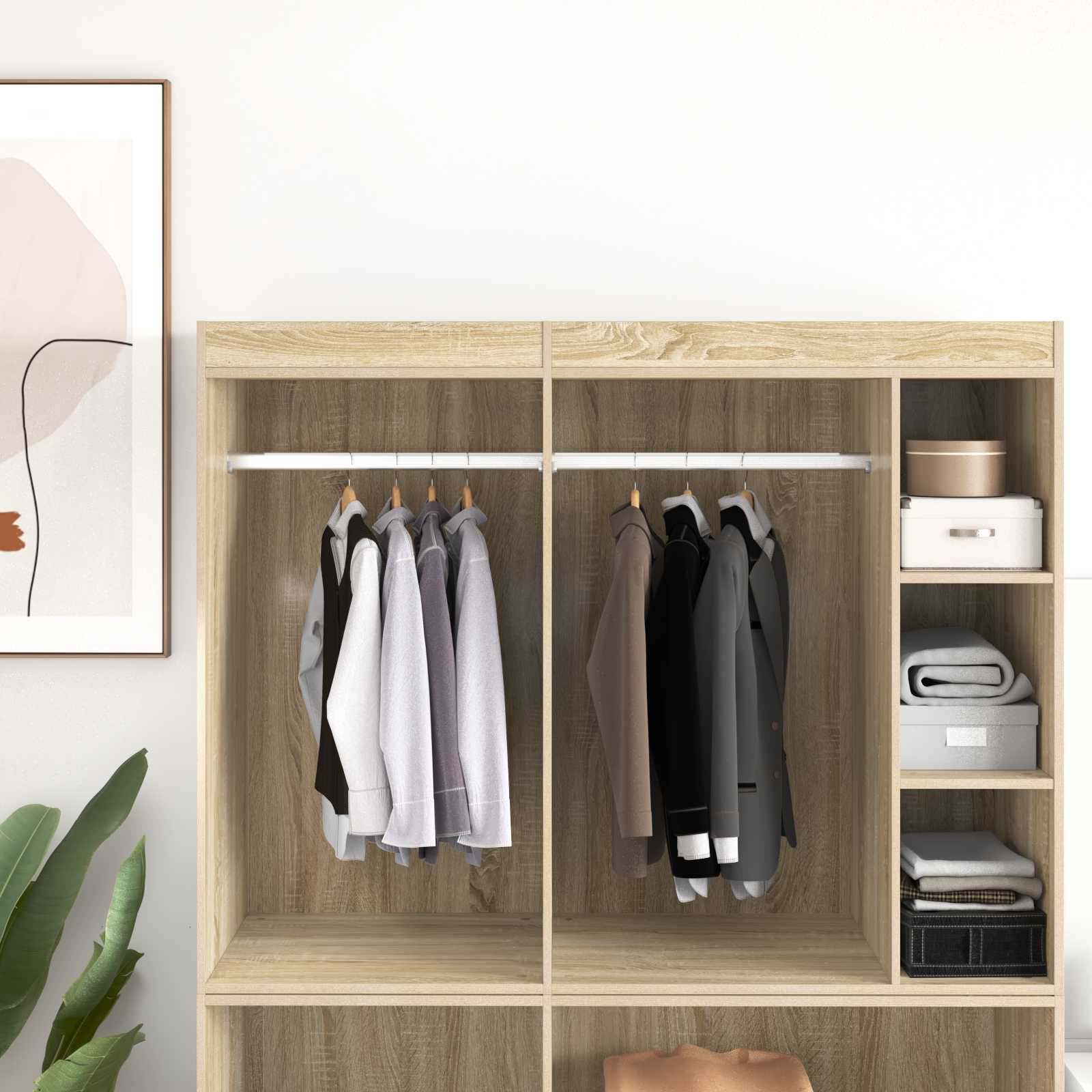 Viga de closet 12 unid. prateado 764 x 15 x 29 mm