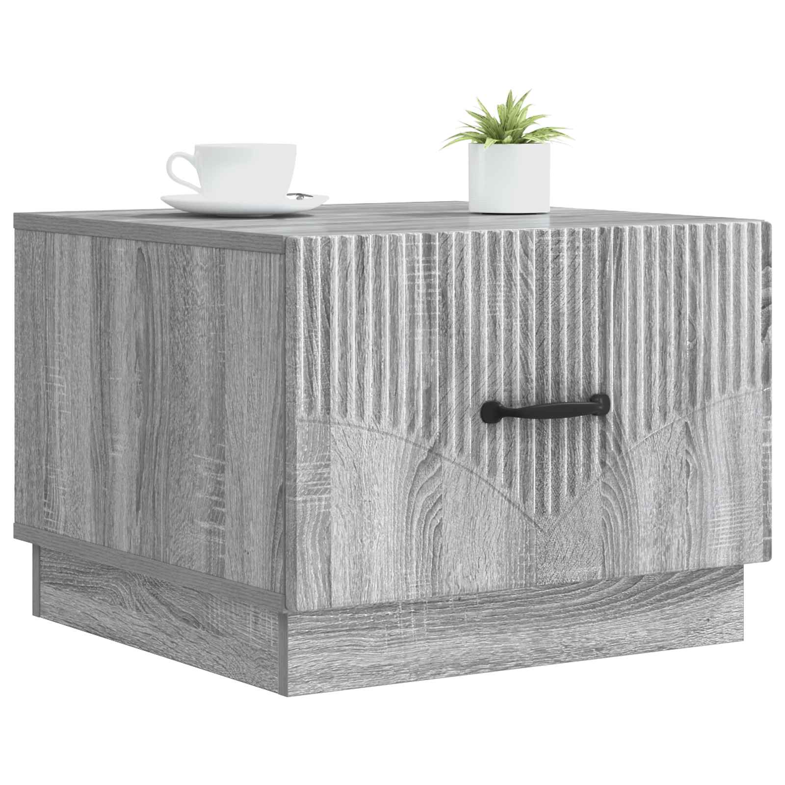 Mesa de centro com gaveta sonoma cinzento 49 x 50 x 37 cm