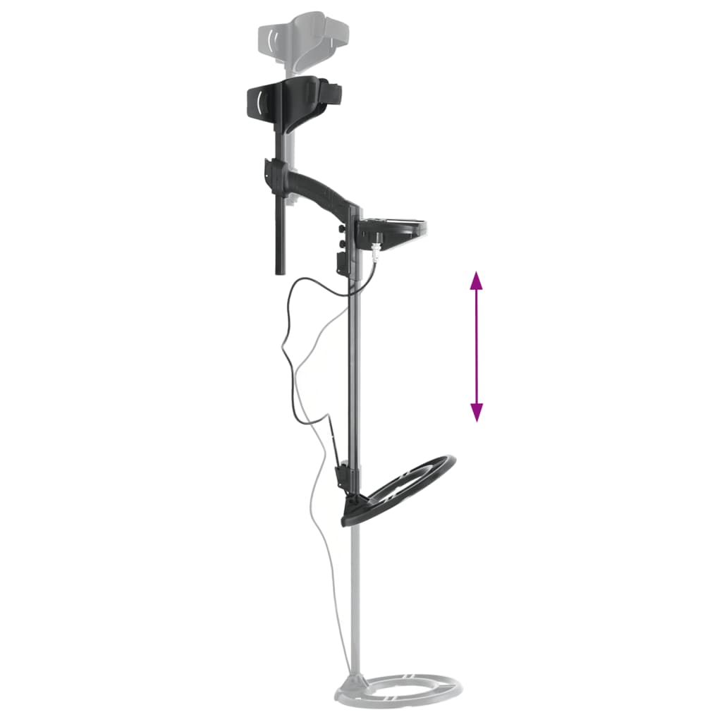 Detetor de metais ecrã lcd profundidade de pesquisa 24 cm
