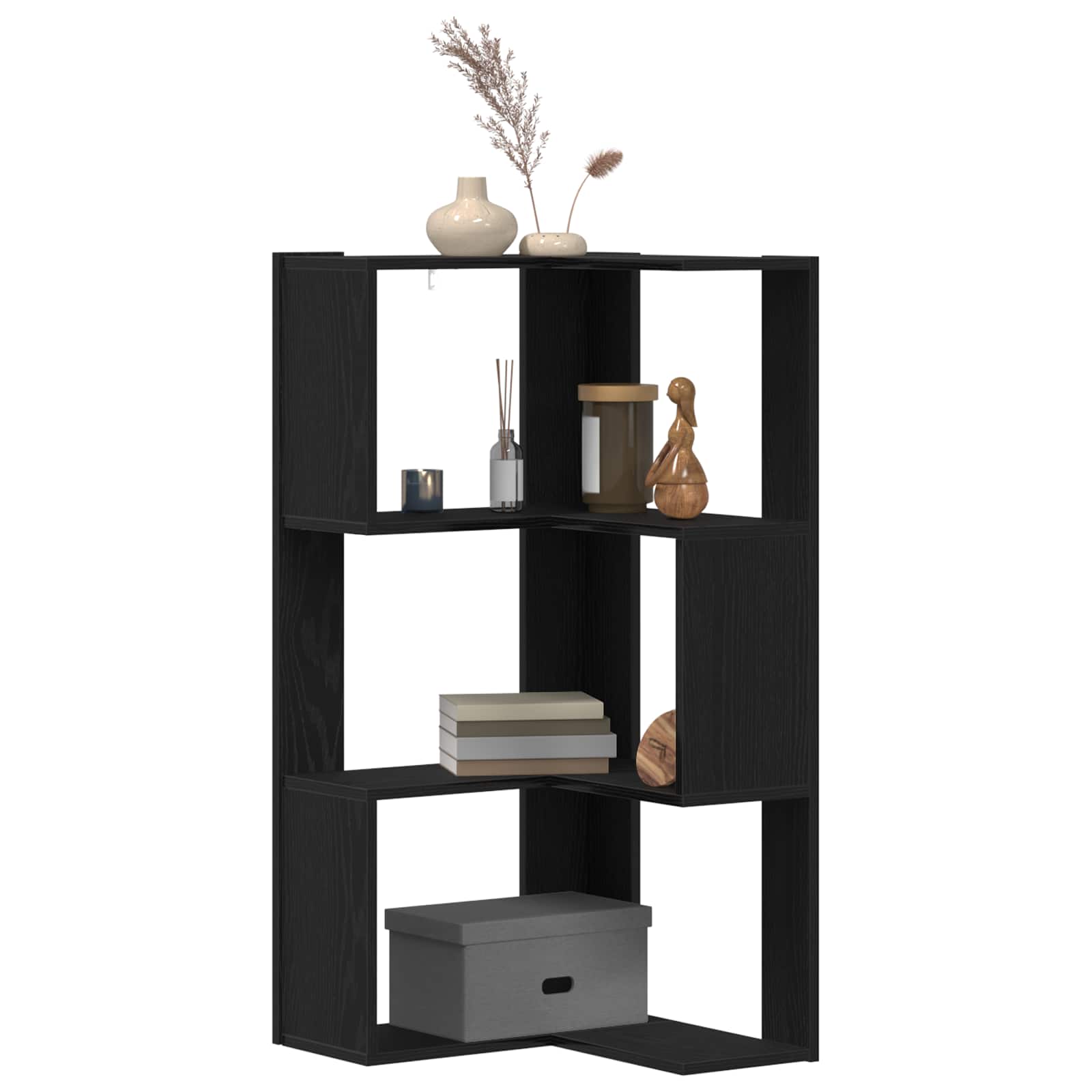 Estante carvalho preto 50 x 50 x 102 cm