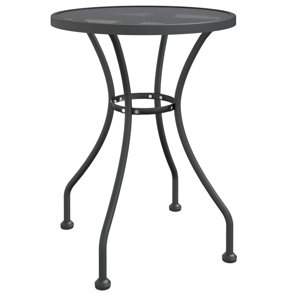 3 Pcs conj. de jantar p/ jardim malha metal expandido antracite