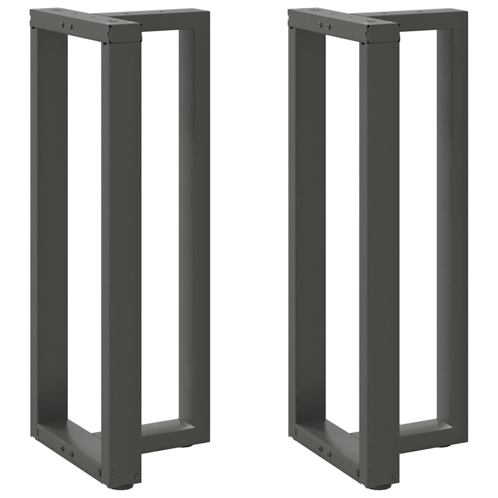 Pés para mesa de bar em forma de t, 2 peças, antracite, 40x35x(100-101) cm, aço