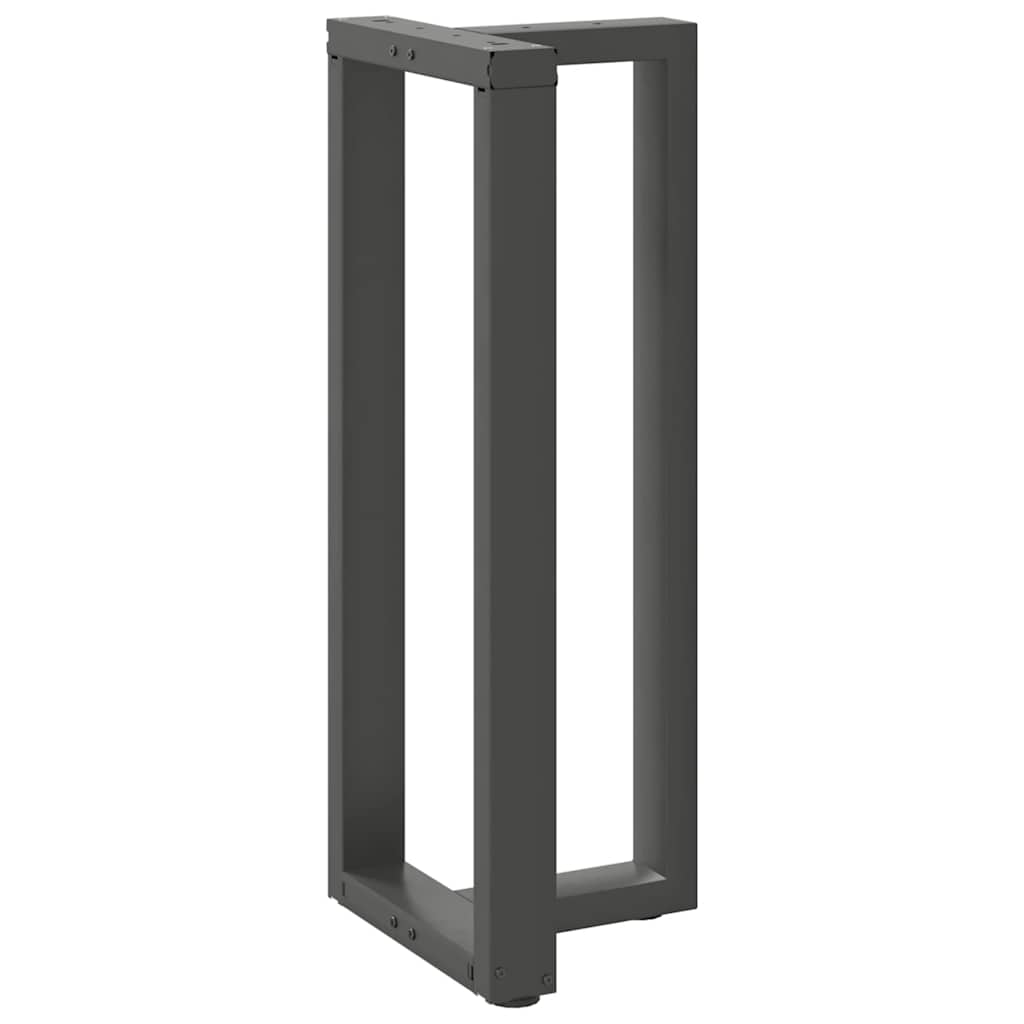 Pés para mesa de bar em forma de t, 2 peças, antracite, 40x35x(100-101) cm, aço