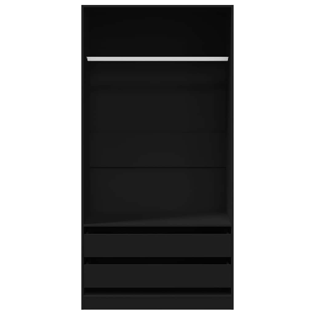 Roupeiro 100x50x200 cm derivados de madeira preto