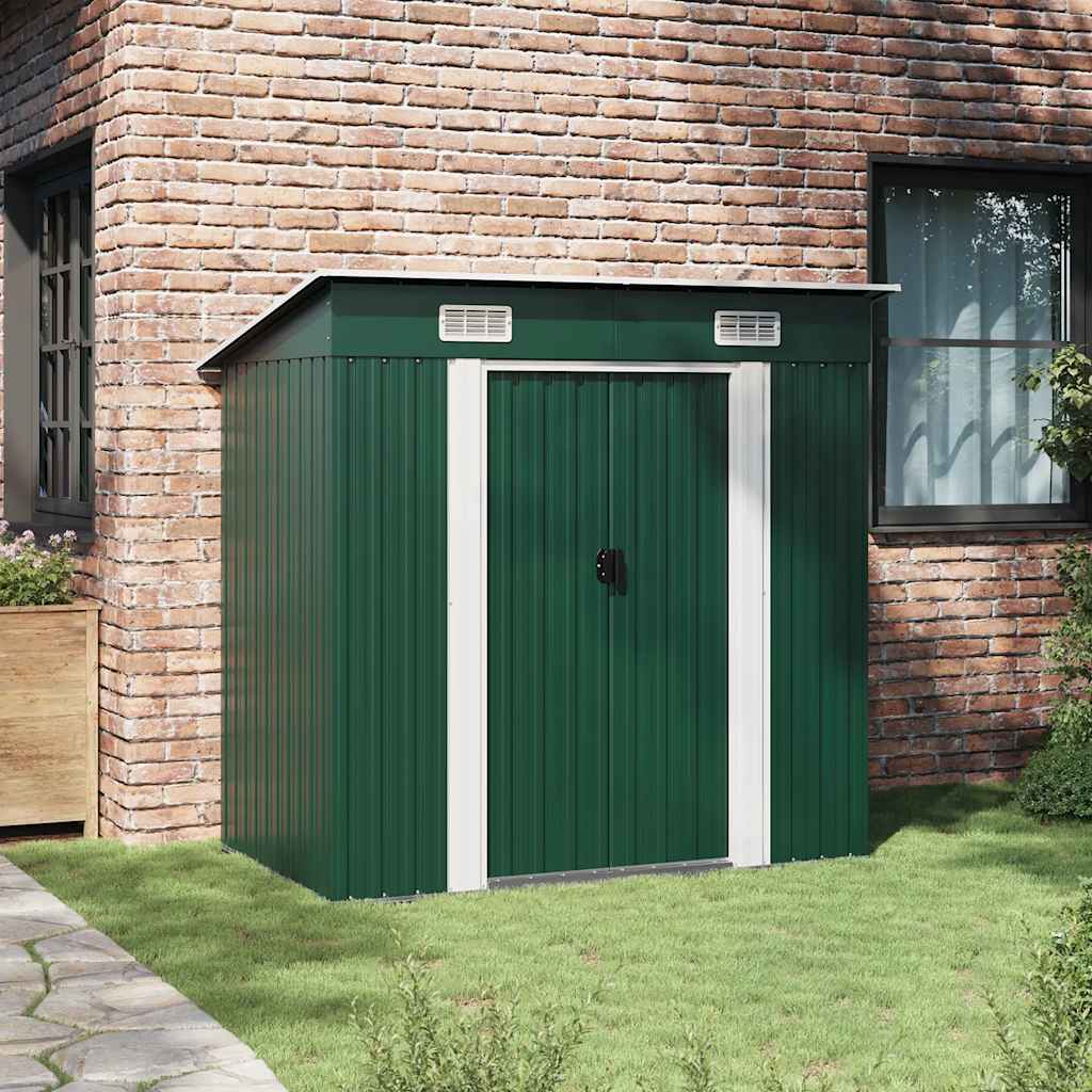 Abrigo de jardim, metal, verde